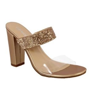 FLASH SALE Rose gold Heel w/ clear strap